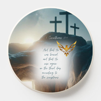 Inspirational Jesus Resurrection Gold Dove Crosses PopSocket