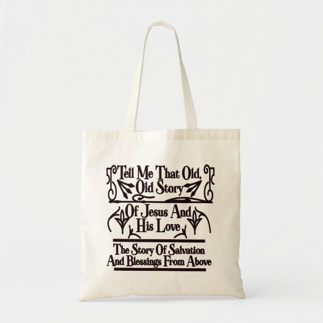 Inspirational Jesus Saying Tote Bag (Front)