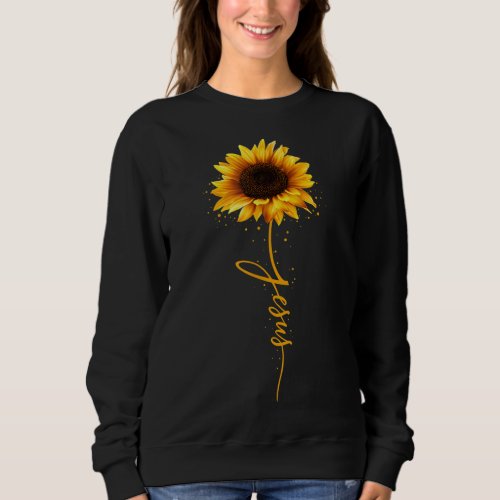 Inspirational Jesus Sunflower Gift God Christian F Sweatshirt