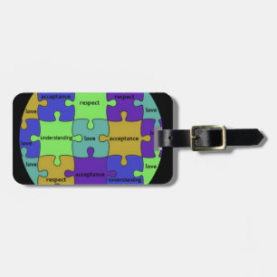 INSPIRATIONAL JIGSAW PUZZLE QUOTE LUGGAGE TAG