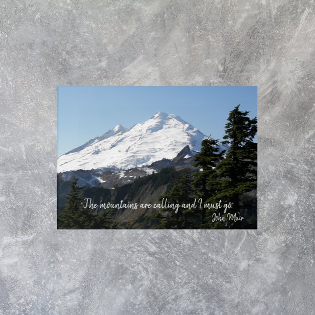 Inspirational John Muir Quote Mountain Acrylic Print (In Situ)