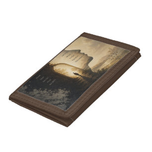 Inspirational Journey Hip Flask Faith Over Fear Trifold Wallet