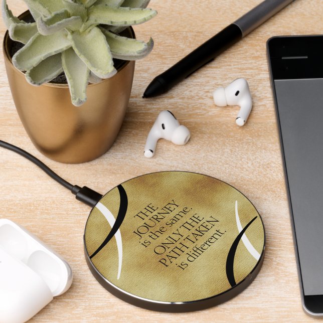 Inspirational Journeys and Paths Quote Wireless Charger (Desk 2)