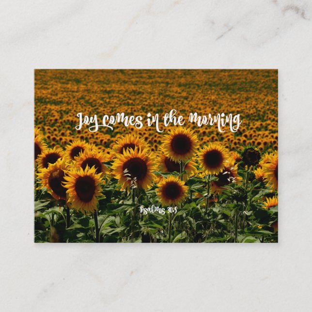 Inspirational Joy Bible Verse Business Card (Front)