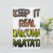 Inspirational "Keep It Real Hakuna Matata" Art (Standing Front)