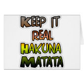 Inspirational "Keep It Real Hakuna Matata" Art (Front Horizontal)