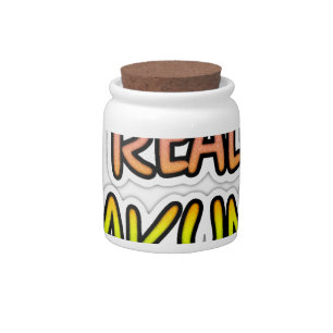 Inspirational "Keep It Real Hakuna Matata" Art Candy Jar