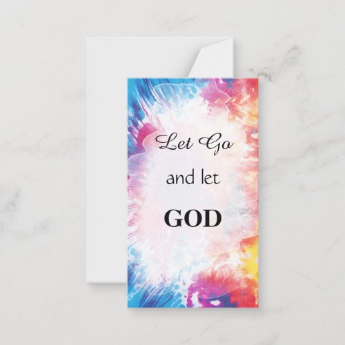  Inspirational Kindness LET GOD AP62  Note Card