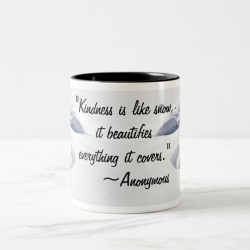 Inspirational Kindness Snow Drifts Photograph Two_Tone Coffee Mug