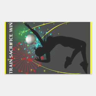 Inspirational Lady Volleyball Stickers