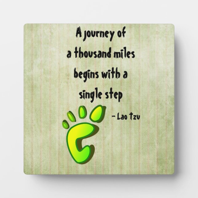 Inspirational Lao Tzu Quote Plaque (Front)