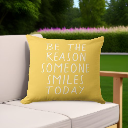 Inspirational Large Yellow Outdoor Pillow