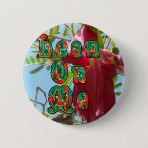 Inspirational Lean On Me Floral Skyward Art Print  Button