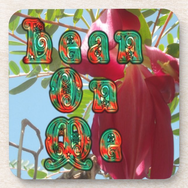 Inspirational Lean On Me Floral Skyward Art Print  Drink Coaster (Front)