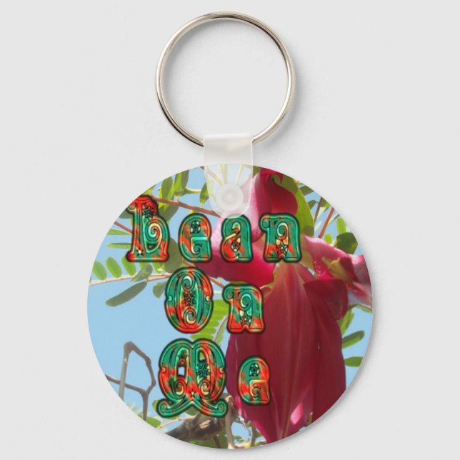 Inspirational Lean On Me Floral Skyward Art Print  Keychain (Front)