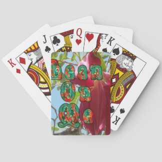 Inspirational Lean On Me Floral Skyward Art Print  Poker Cards