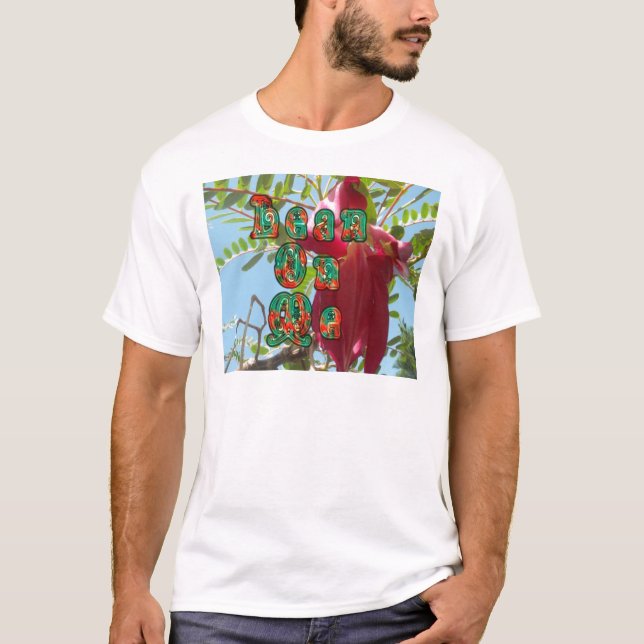 Inspirational Lean On Me Floral Skyward Art Print  T-Shirt (Front)