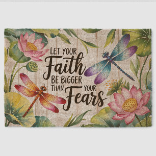 Inspirational Let Your Faith Be Bigger  Fiber Doormat