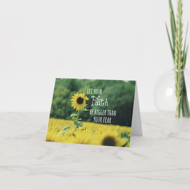 Inspirational: Let Your Faith Be Bigger Than Fear Card (Front)