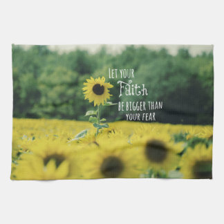 Inspirational: Let Your Faith Be Bigger Than Fear Towel