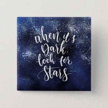 Inspirational Lettering With Watercolor Background Button by GiftStation at Zazzle