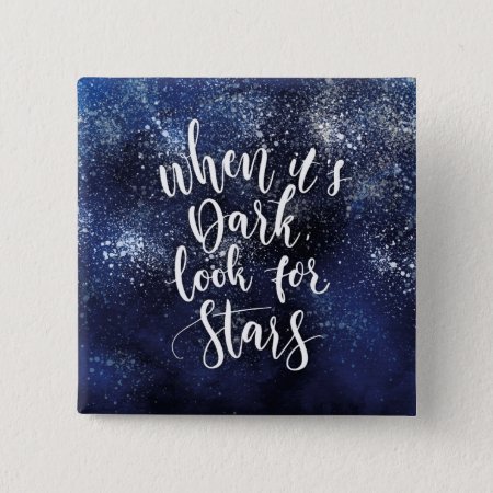Inspirational Lettering With Watercolor Background Button