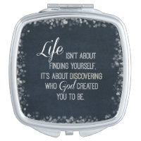 Inspirational Life and God Quote Vanity Mirror