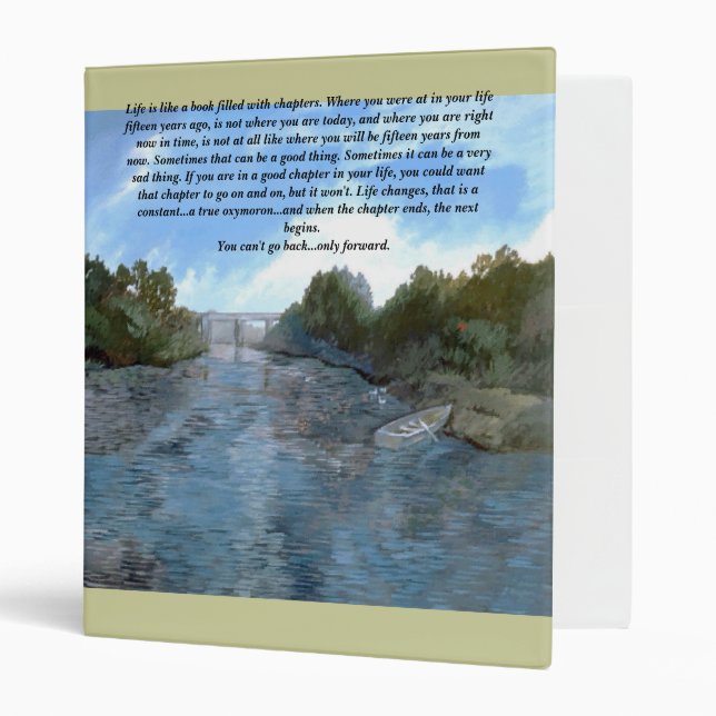 Inspirational Life Changes 3 Ring Binder (Front/Inside)