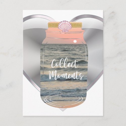 Inspirational Life Collect Moments Jar Postcard