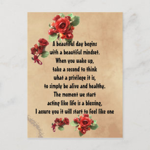Inspirational Life Is A  Blessing Quote Postcard
