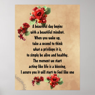 Inspirational Life Is A Blessing Quote Poster
