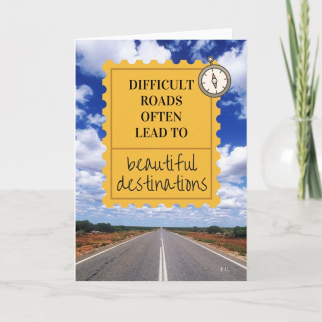 Inspirational Life Motto Card (Front)