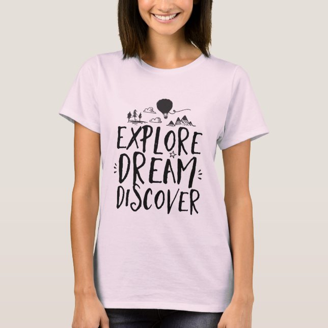 Inspirational Life Quote Typography T shirt (Front)
