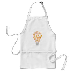 Inspirational Light Bulb apron - choose style