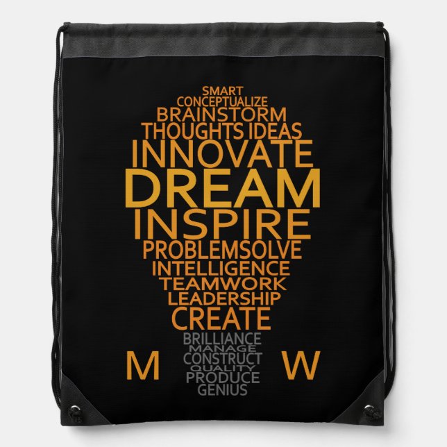 Inspirational Light Bulb custom bag (Front)