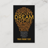 Inspirational Light Bulb custom business cards