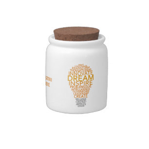 Inspirational Light Bulb custom candy jar