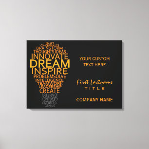 Inspirational Light Bulb custom canvas print