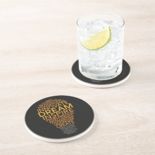 Inspirational Light Bulb custom coasters