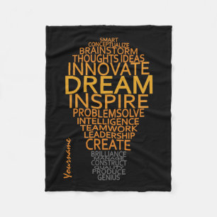Inspirational Light Bulb custom fleece blanket