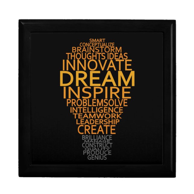 Inspirational Light Bulb custom gift / jewelry box (Front)