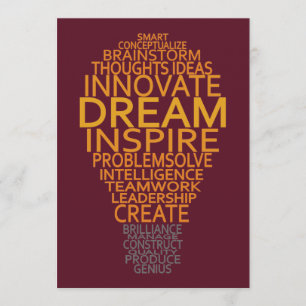 Inspirational Light Bulb custom invitations