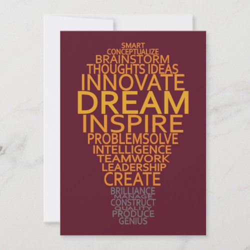 Inspirational Light Bulb custom invitations