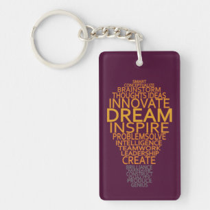 Inspirational Light Bulb custom key chain