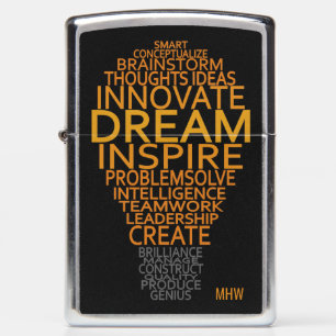 Inspirational Light Bulb custom monogram lighter