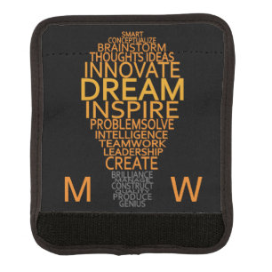 Inspirational Light Bulb custom monogram Luggage Handle Wrap
