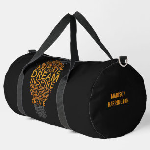 Inspirational Light Bulb custom name Duffle Bag