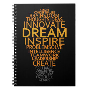Inspirational Light Bulb custom notebook