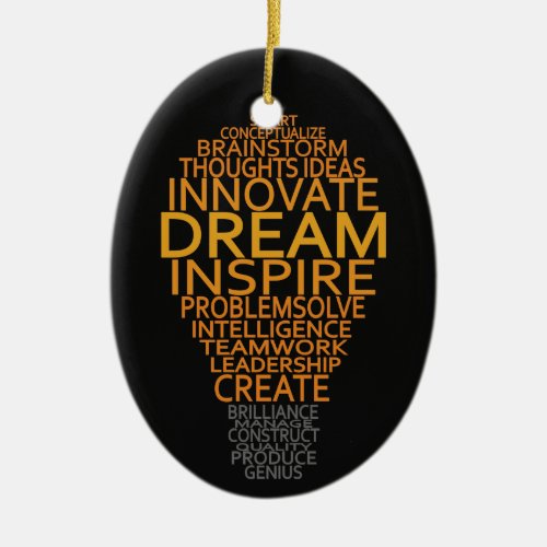 Inspirational Light Bulb custom ornament