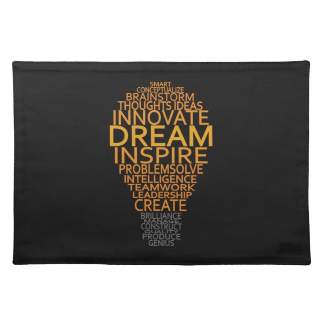 Inspirational Light Bulb custom placemats (Front)